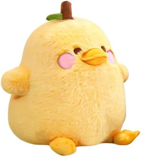 PEACH CAT Cute Fruit Pear Duck Plush Pillow Duck Stuffed Animal Toy for Kids Yellow 16"