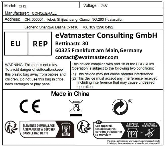 CONQUERALL 2640GPH 65W 24.5ft DC 24V Sine Wave Quite Submersible and Inline Pump for Fish Tank, Fountains, Hydroponics, Waterfalls, Aquariums, Fresh and Sea Water CHS-10000 NdFeB Magnet 3year