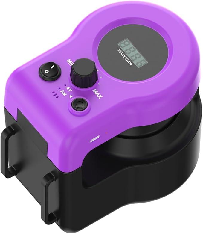 AsFrost Upgraded Interactive Cat Toy for Indoor Cats, Auto/Manual Control DIY Cat Feather Mouse Toy Treadmill for Bored Kitten Puppy Play Chase Run Exercise Hunting-Elegant Purple