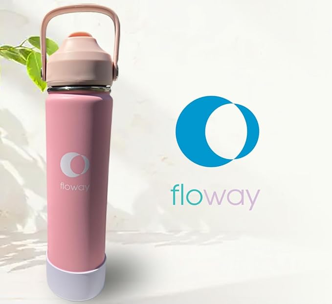 24oz Stainless Steel Vacuum Insulated Water Bottle with Straw Lid and Cleaning Brush, BPA Free, Leakproof, Temp Control, for Hot and Cold Drinks (Cotton Candy, 24oz)