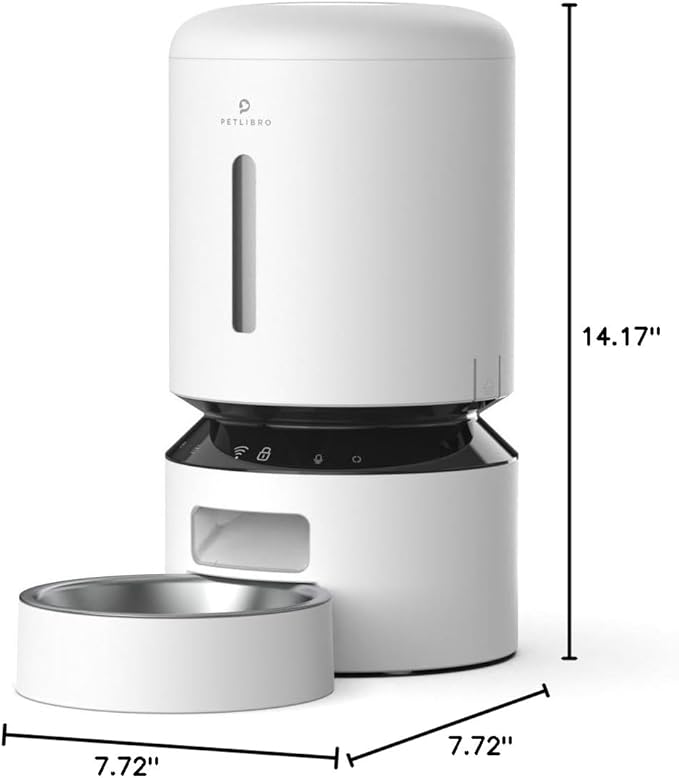 PETLIBRO Automatic Cat Feeder, 5G WiFi Automatic Dog Feeder with Freshness Preservation, 5L Timed Cat Feeders with Low Food Sensor, Up to 10 Meals Per Day, Granary Pet Feeder for Cats/Dogs