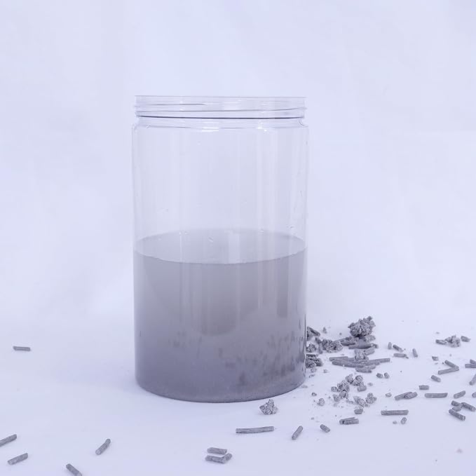 Tofu Cat Litter Activated Carbon no Fragrance 5.5 Lbs, Can Flush Down Toilets or drains, Low Tracking Cat Litter 2mm Pellets.