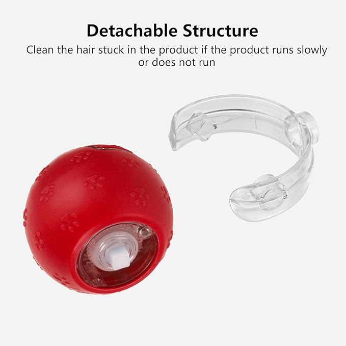 Interactive Cat Toys for Indoor Cats, Automatic Cat Ball Toy with Mesh Elastic Tail, Moving Kitten Toys for Bored Indoor Adult Cats, Chirping & Motion Activated