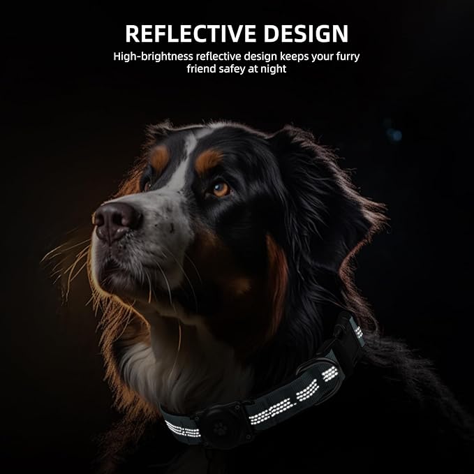 Upgraded AirTag Dog Collar, IP68 Waterproof Air Tag Dog Collar Holder, Reflective, Ultra-Durable, Comfortable Padded, Heavy Duty Dog Collars for Small Medium Large Dogs (XS (10.25"-13")), LightBlue