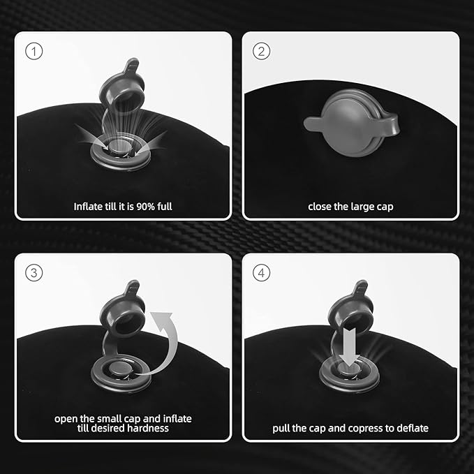 Inflatable Wedge Pillow - Leg Pillow for Sleeping, Leg Elevation Pillow, Lumbar Pillow Reduces Waist and Back Pressure, Portable Wedge Cushion for Sleeping, Bed, Travel, Camping, Grey