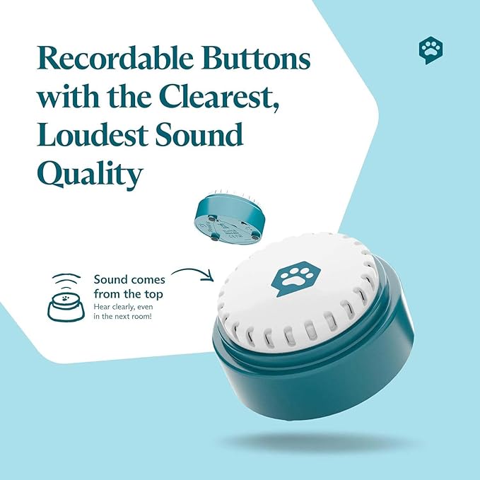 FluentPet Junior Teacher Science Kit with Workbook Cat & Dog Training Buttons for Communication - Talking Button Gift Set