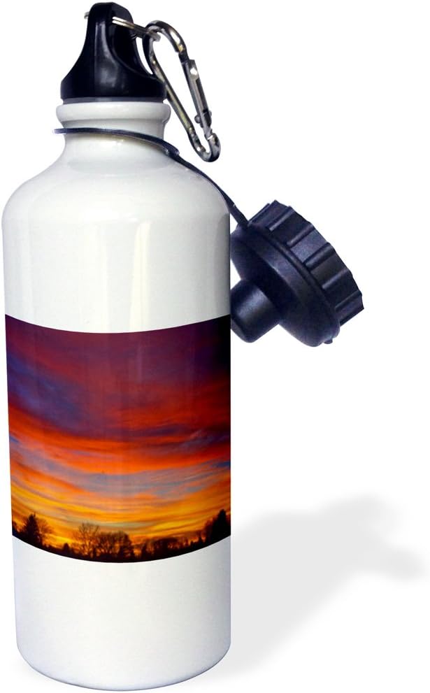 3dRose Canada, Manitoba, Winnipeg. Sky at sunset. -Sports Water Bottle, 21oz , Multicolored