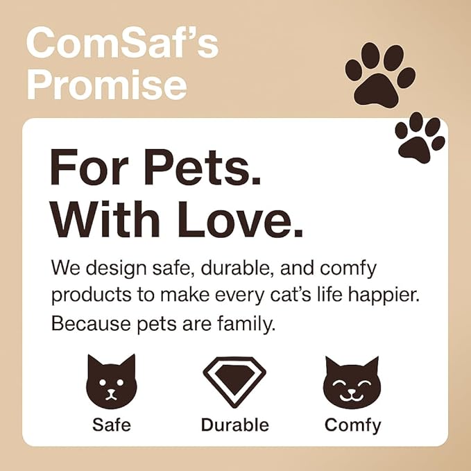 ComSaf Large Cat Scratcher Bed - 26" Cat Scratching Board Cat Couch Scratcher Cardboard, Durable Scratch Lounge Bed, Long Lasting Scartching Pads for Indoor Cats, Furniture Protector