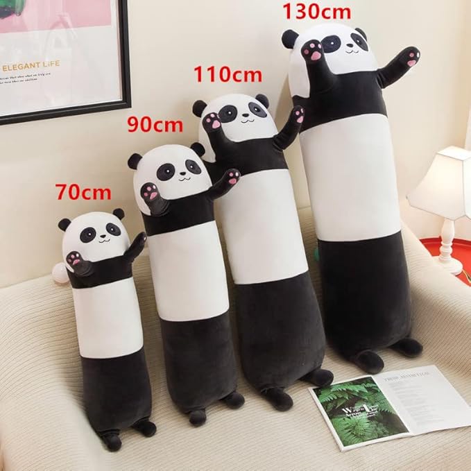 35.4in Plush Panda Soft Toy Pillow - Long Cuddly Stuffed Animal Gift for Kids and Girlfriend (90cm)