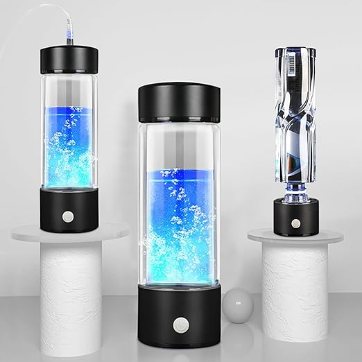 Hydrogen Water Bottle Generator 3 IN1,SPE/PEM Water Ionizer,Glass Hydrogenated Rich Water Bottles, Hydrogen Water Machine Filter Pitcher Improve Water Gift for Office/Home/Travel Women/Men/Grandpa