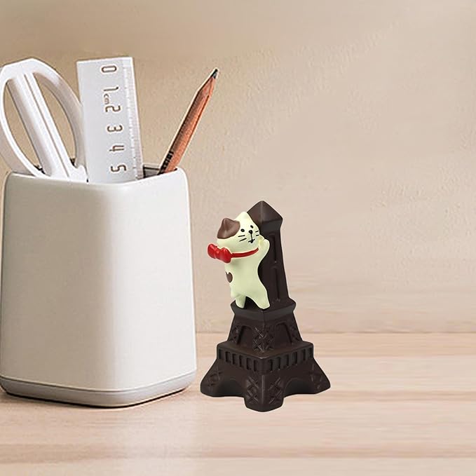 Cute Miniature Cat Figurine Climbing The Tower Resin Mini Cat Figures, Kitten Miniature Desk Accessories - Perfect Cute Cat Gift for Cat Lovers