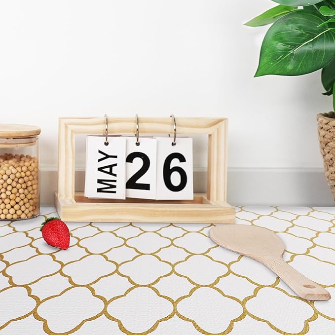 Shelf and Drawer Liner for Kitchen Cabinet-12 in x 30 FT Non-Adhesive Cabinet Liners for Shelves Non-Slip Waterproof Kitchen Drawer Liners Contact Paper Shelf Paper with Knife and Tape Measure