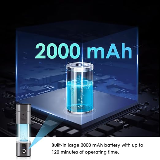 Hydrogen Water Bottle - Hydrogen Water Bottle Generator - Ion Bottle Hydrogen Water Ionizer - Water Hydrogenator - 5 Minutes Rapid Electrolysis Hydrobottle, Suitable for Traveling, Exercise, Gifting.