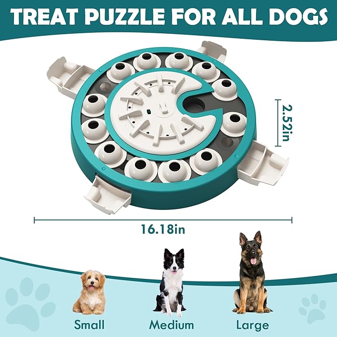 Dog Puzzle Toy, Level 3 in 1 Adjustable Difficulty,Mental Stimulation Training