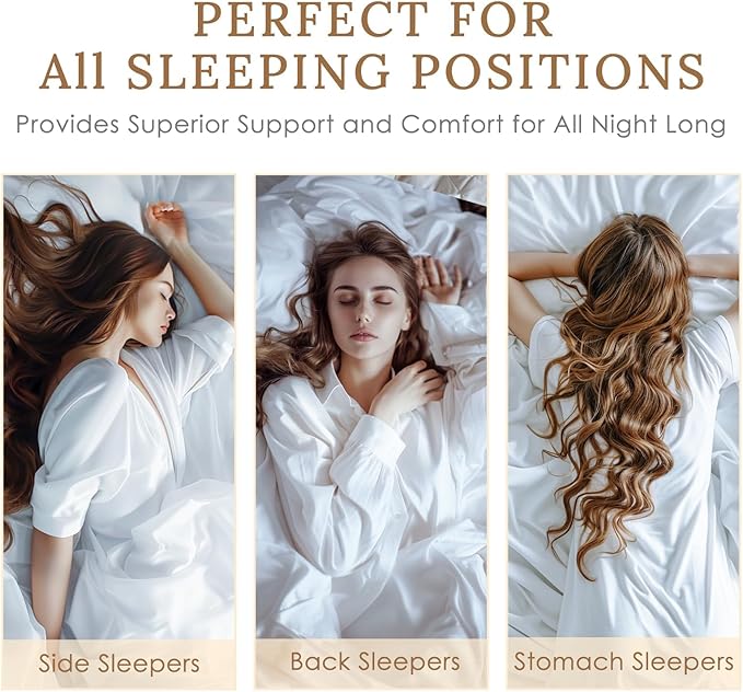 HUXMEYSON Pillows Queen Size Set of 4, Bed Pillows Set of 4, Down Alternative Luxury Hotel Pillows for Sleeping,Queen Pillows Set of 4 for Side and Back Sleepers