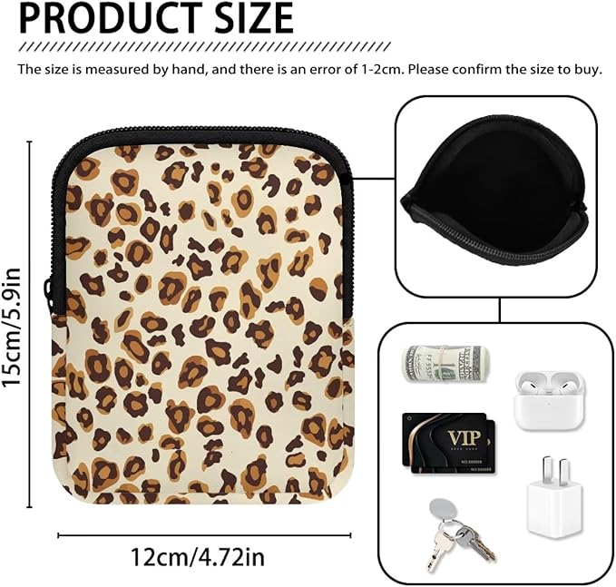 Leopard Stanley Cup Pouch with Adjustable Strap Water Bottle Storage Bag 20oz-40oz IceFlow Tumbler Pouch for Stanley Accessories