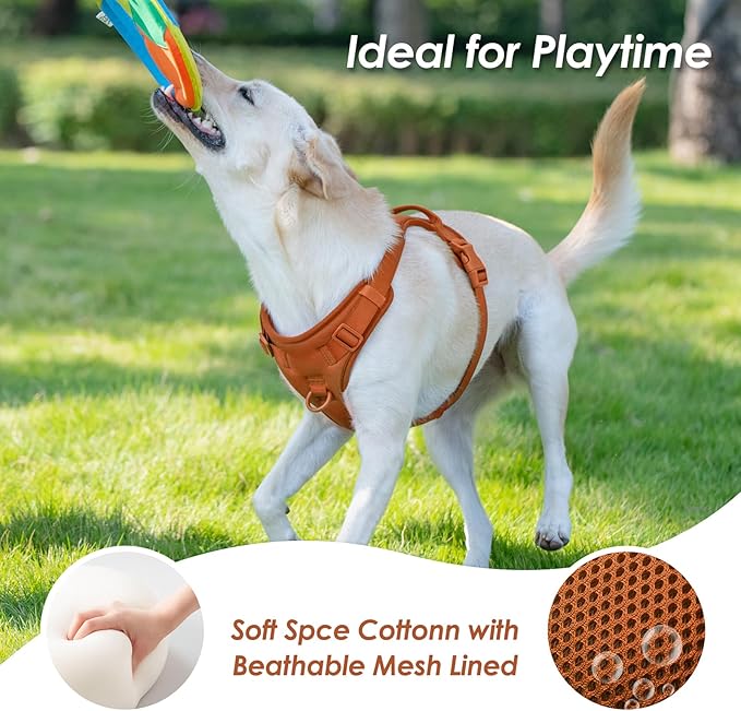 No Pull Dog Harness, Puppy Vest with Front Clip for Small Medium Large Sized Dog(Carmel Brown,XS)