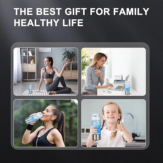 Hydrogen Water Bottle Generator, 3 Minutes Hydrogen Water Bottle, 2024 New Water Ionizer for Mother’s Day Gift, SPE PEM Technology Hydrogenated Water Machine for Home, Office, and Gym(Blue)