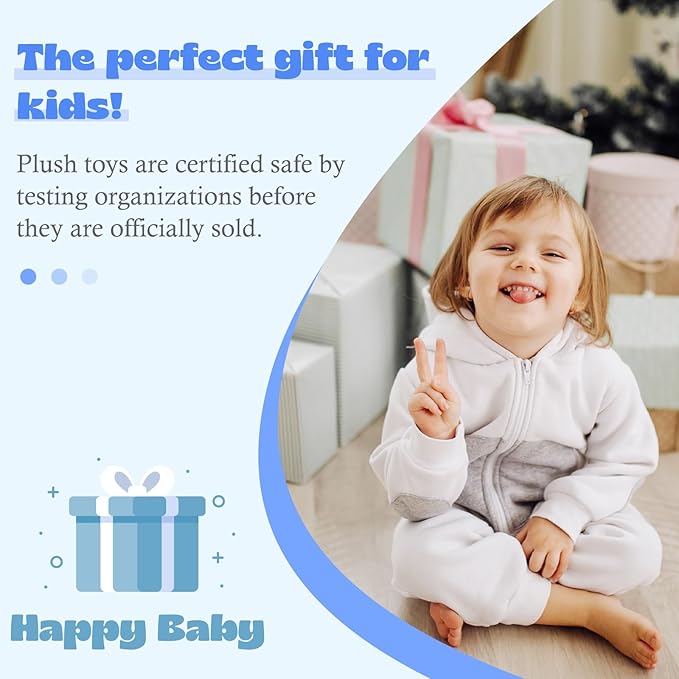 My OLi 7" Adorable Stuffed Animals Bulk - 6 Pcs Fairy Tale Plush Toys (Sloth, Unicorn, Rabbit, Narwhal, Owl, Cat) - Perfect Plushies for Babies Kids Girls & Boys