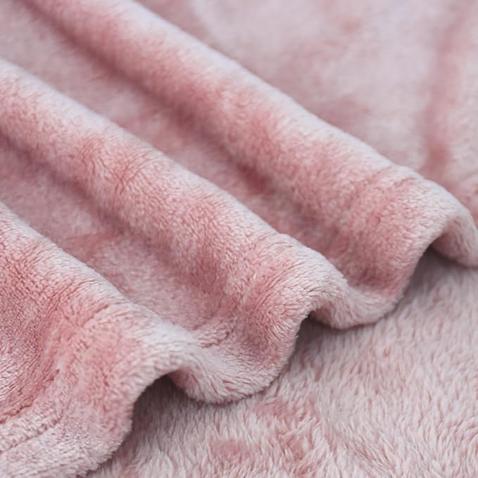 Bnuitland Travel Blanket and Pillow 2 in 1, Soft Flannel Airplane Blanket in Bag Compact-Long Flight Essential for Adults and Kids, Portable Luggage Sleeve and Backpack Clip, 65×40 inch Pink