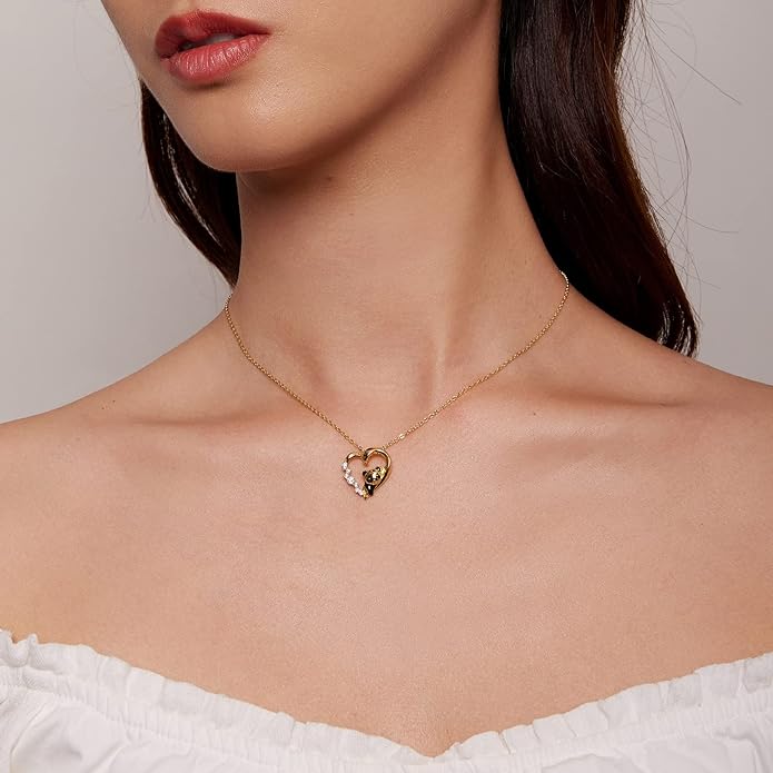 925 Sterling Silver Dog Paw Cat Panda Necklace for Women Cute Dainty Animal Pendant Necklace Gifts for Cat Mom Animals Lover…