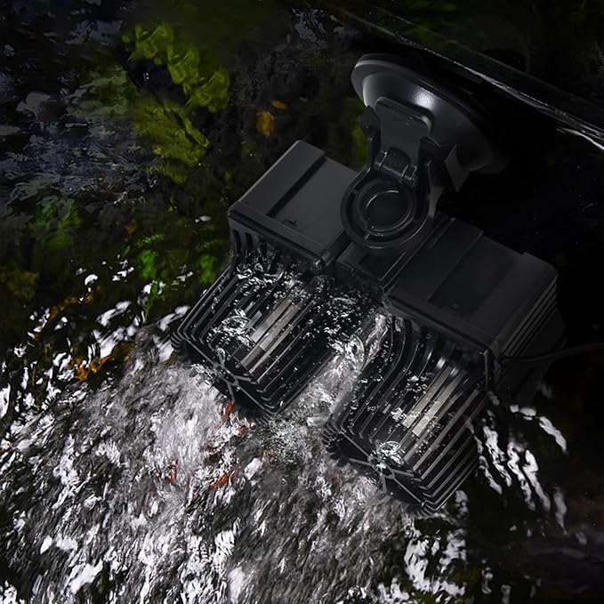 UPETTOOLS 6340 GPH Submersible Aquarium Circulation Pump - Adjustable 360° Wave Maker Powerhead for Fish Tanks - High Power Water Pump for Optimal Water Flow 24W(120-200Gallon)