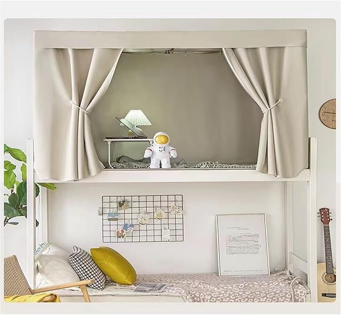 Dorm Home Solid Thicken Bunk Blackout Bed Curtains Cloth Bed Canopy Students Single Sleeper,2panels