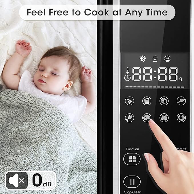 Air Fryer Oven Combo, Uten High-power Deep Air Fryer Oven Grill, Up to 400°F, 1800W, Digital Display, Fast Heat up/Time Control and Bonus Cookbook