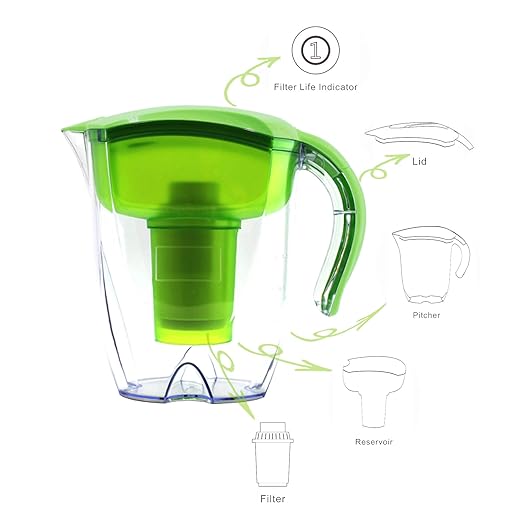 Alkaline Water Filter Pitcher, 3,5L Filter Kettle, High PH Alkaline Water Filter Pitcher, Unique Multi-Stage Filtration, BPA Free for Healthy, Clean & Toxin-Free Mineralized Water (Water Pitcher)