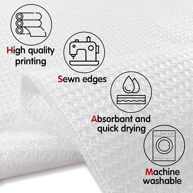 A Kitchen is Not Complete Without a Cat at Your Feet,Funny Kitchen Towels,Funny Dish Towels with Sayings,Dish Towels for Kitchen Decor,Cat Kitchen Towel,Cat Lover Gift, 16x24in, White