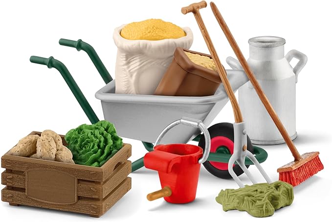 Schleich Farm World - Animal Feeding Playset for Boys and Girls - Farm Animal Toys for Imaginative Play - Kids Ages 3+| 72287