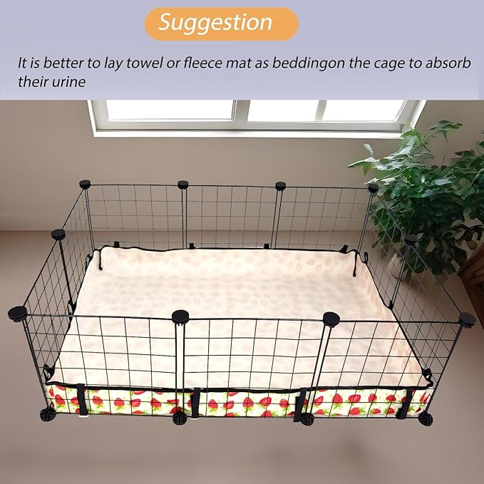Guinea Pig Cage Liner,Washable Waterproof Oxford Cloth Cage Liners for Small Animals,Hamster Chinchilla Hedgehog Rabbit and Other Small Animals Not Include Cage (28x42 inches)