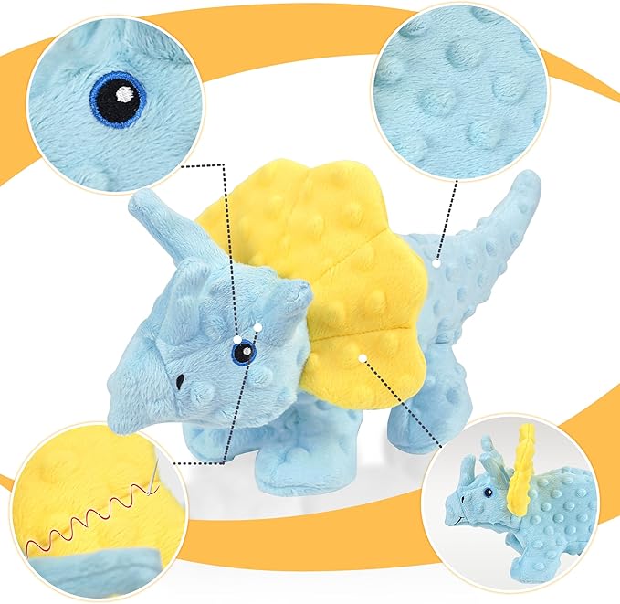 No Stuffing Dog Toys for Aggressive Chewers, Squeaky Dog Toys for Large Medium and Small Dogs, Puppy Dog Chew Toys Pack of 5