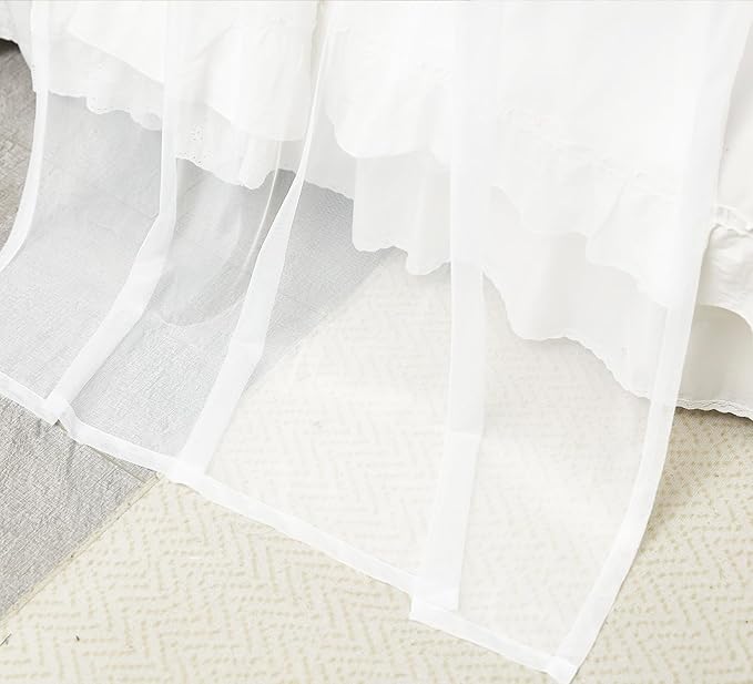 Akiky Canopy Bed Curtains White Bed Canopy Drapes Sheer Curtain Bed Scarf 1 Curtains Panel for Full Queen Size Bed décor