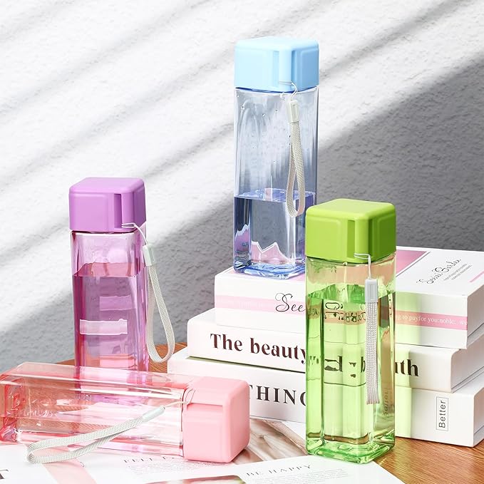 Mifoci 30 Pcs Water Bottle Bulk 17 oz Plastic Sports Water Bottles for Adults Reusable Leak Proof Portable Drink Bottles Large for Travel Camping Fitness Office(Multicolor)