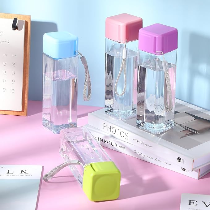 Mifoci 10 Pieces Water Bottle Bulk 17 oz Plastic Sports Water Bottles for Adults Reusable Leak Proof Portable Drink Bottles with Leak Proof Lid for Outdoor Fitness