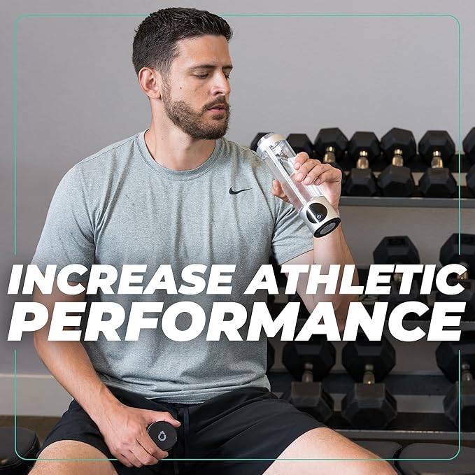 9.5 Oz Hydrogen Water Bottle Generator - Easy to use Portable Water Tumbler with advanced SPE/PEM Technology - Purification Vent - 3000ppb Pure Hydrogen