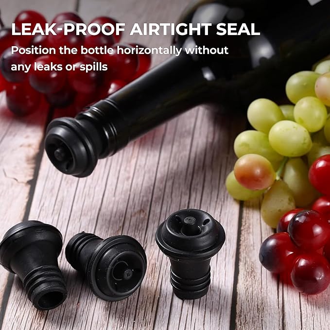 8-Pack Reusable Wine Saver Vacuum Stoppers, Rubber Wine Stoppers for Vacuum Pump Wine Preserver, Air Sealing Bottle Stoppers, Reusable Bottle Sealer Keeps Wine Fresh, Perfect Wine Accessories Gift