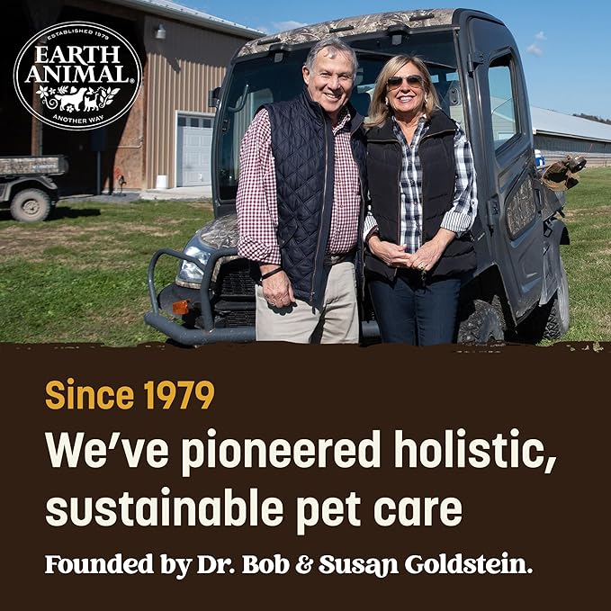 Earth Animal No Hide Medium Peanut Butter Flavored Natural Rawhide Free Dog Chews Long Lasting Chew Sticks | Treats for Large Dogs | Great for Aggressive Chewers - 6 Count