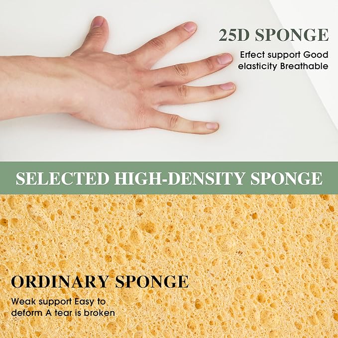 Full (54"x10"x6") Bed Wedge Pillow for Headboard - Bed Gap Filler - Mattress Wedge - Bloster Triangle Pillow for Sleeping to Fill Gap (0-8") Between Headboard and Mattress - Ivory