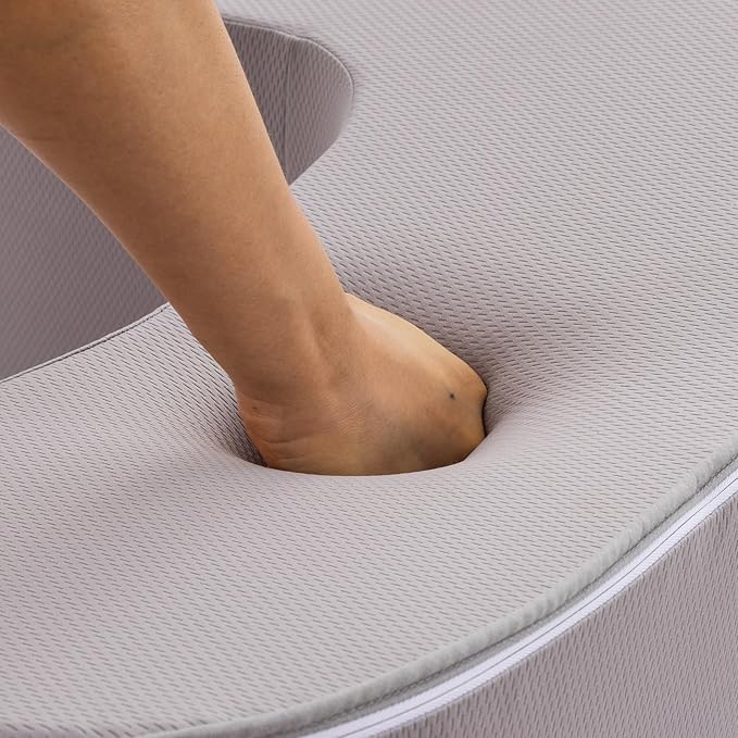 A Nice Night Lap Desk Rest Pillow for Adult,TV Trays Bed Pillow, Memory Foam Rest Pillow for Reading, Working, Playing Switch or Sitting in Bed Sofa Floor,LightGrey