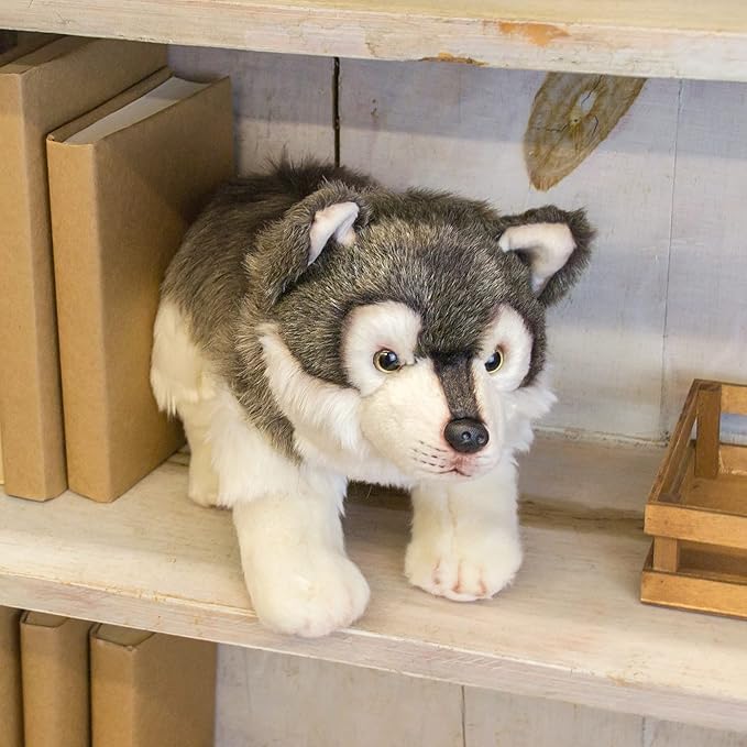 Nat and Jules Waiting Large Wolf Friend Children's Plush Stuffed Animal Toy
