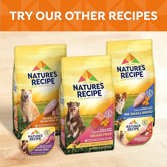 Nature′s Recipe Chicken, Barley & Brown Rice Recipe Dry Dog Food, 24 lb. Bag