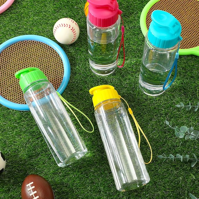 Mifoci 20 Pieces Water Bottle Bulk Plastic Water Bottles Bulk Gym Sports Adults Reusable Large Water Bottles with Leak Proof Flip Top for Party Outdoor(17 oz,Colorful)