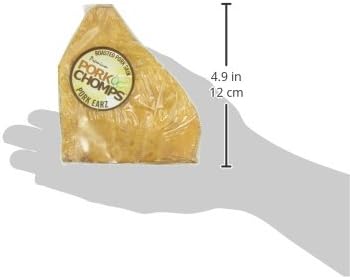 Pork Chomps Roasted Pork Skin Dog Chews, 5-inch Ear Shapes, 1.44 Ounce (Pack of 4)