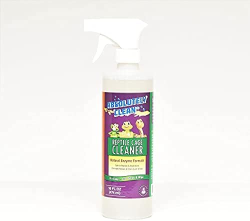 Absolutely Clean Amazing Reptile & Amphibian Terrarium Cleaner and Odor Eliminator - Just Spray/Wipe - Safely & Easily Removes Reptile & Amphibian Messes - USA Made