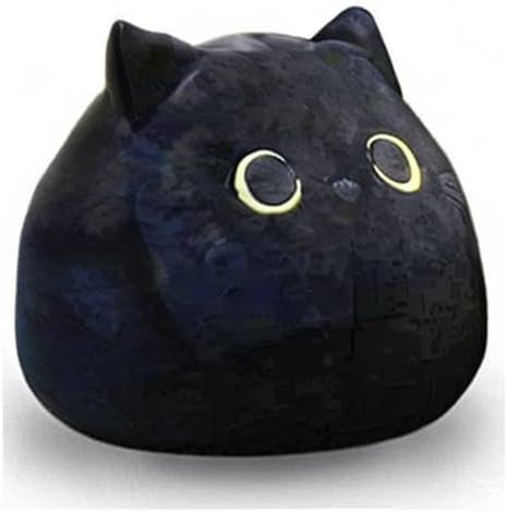 Black Cat Stuffed Animal Plush Toy Creative Cat Shape Soft Pillow Toys Gifts Cute Dolls for Girlfriend Kids Baby Girls, 55cm/21.7in