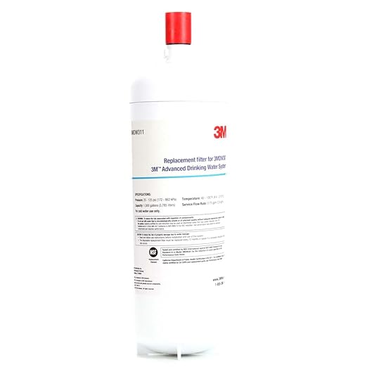 3M Water Filtration System Under Sink Dedicated Faucet Replacement Water Filter Cartridge DW311-01