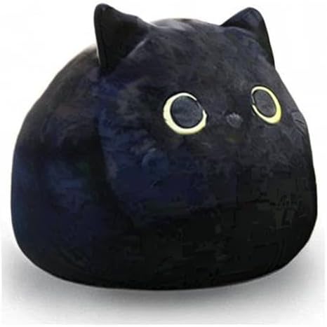 Black Cat Stuffed Animal Plush Toy Creative Cat Shape Soft Pillow Pillow Toys Gifts Cute Stuffed Animal Dolls for Girlfriend Kids Baby Girls 40cm15.7in