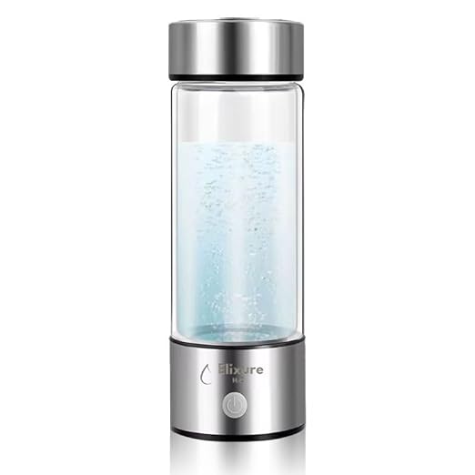 Hydrogen Water Bottle Generator with Advanced 2024 SPE PEM Technology – Portable Device for Ionized, Alkaline, and Oxygenated Water; Enhances Water in 3 Minutes for Office, Travel, and Daily Hydration